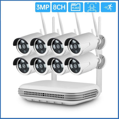 Kerui H.265 8ch Wifi Wireless Mini Nvr 3mp Security Camera
