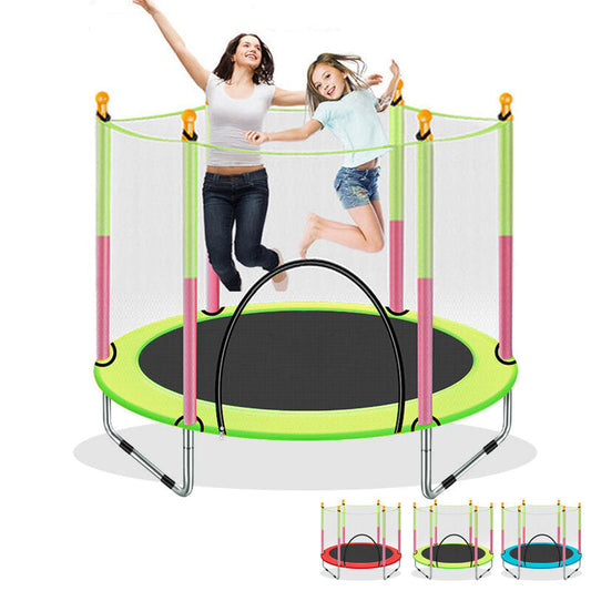 Kids Trampoline With Enclosure Safety Net Jumping Mat Spring