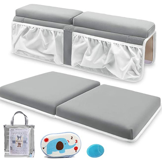 Kingso Non-toxic Waterproof Baby Bath Kneeler Pad Foldable