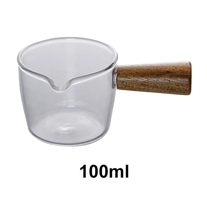 Kitchen Measure Mug Wood Handle Espresso Cup