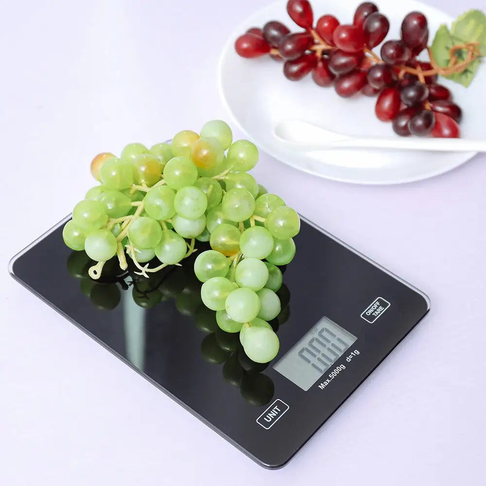 Kitchen Toughened Glass Scale 1g/5kg Lcd Display Baking Tool