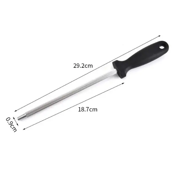Knife Sharpening Rod 12 Inch Honing Steel Carbon Stainless