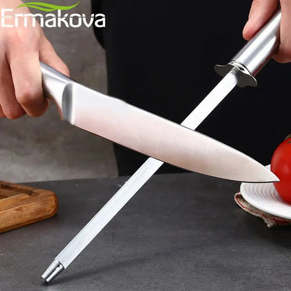 Knife Sharpening Rod 12 Inch Honing Steel Carbon Stainless