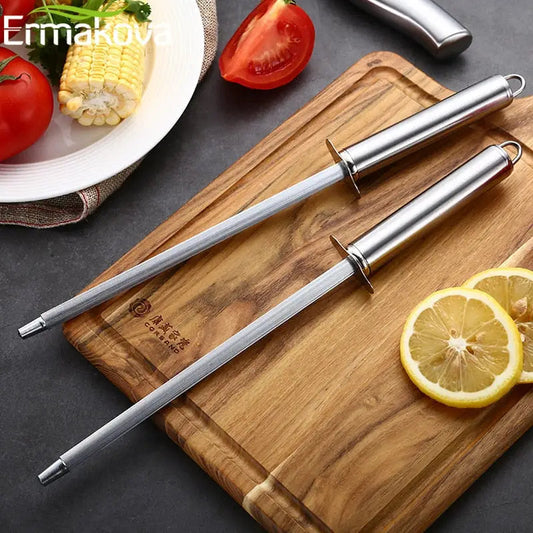 Knife Sharpening Rod 12 Inch Honing Steel Carbon Stainless
