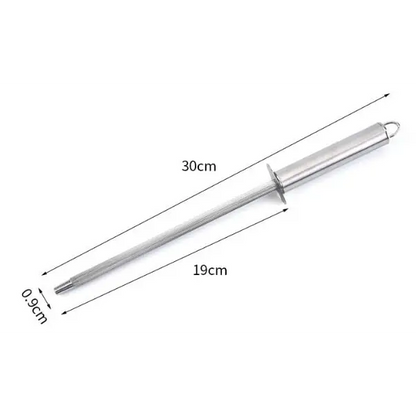 Knife Sharpening Rod 12 Inch Honing Steel Carbon Stainless