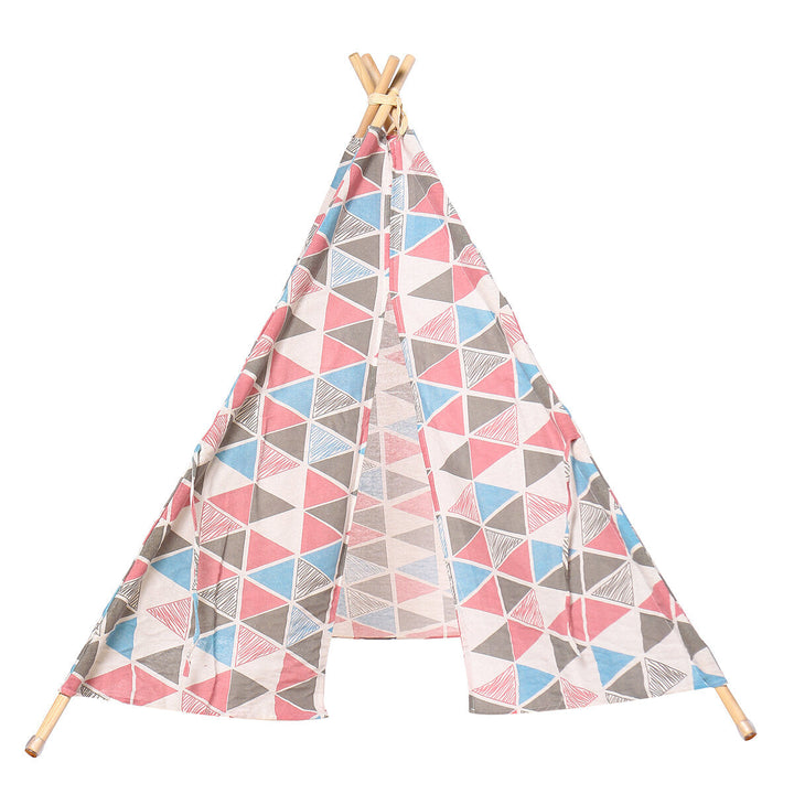 Large Cotton Linen Kids Play Tent Teepee Canvas Playhouse