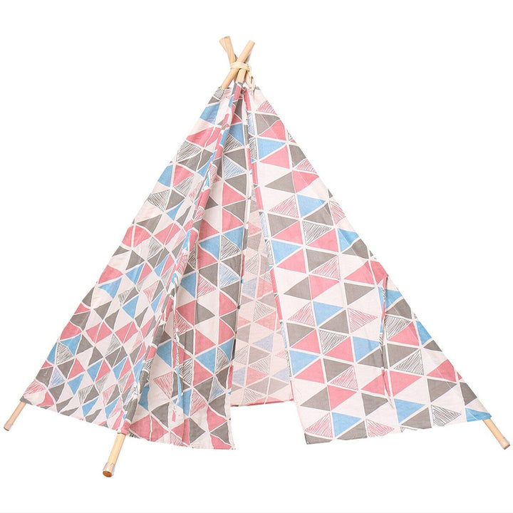 Large Cotton Linen Kids Play Tent Teepee Canvas Playhouse