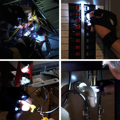 Lighting Waterproof Work Gloves With Led Light For Repair
