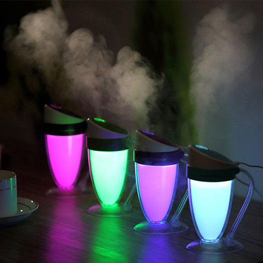 Luminous Cup Humidifier Drop Ultrasonic Cool Mist Travel