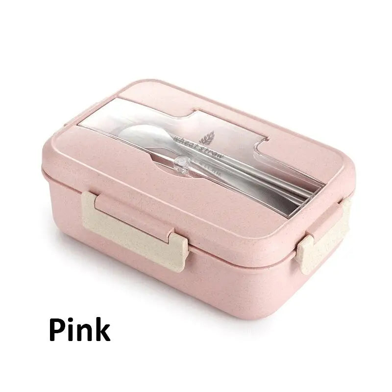 Lunch Box Spoon Chopsticks Wheat Straw Storage