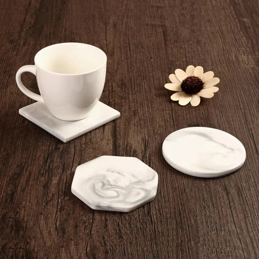 Marble Ceramic Texture Cup Mat - Anti-slip Drink Holder