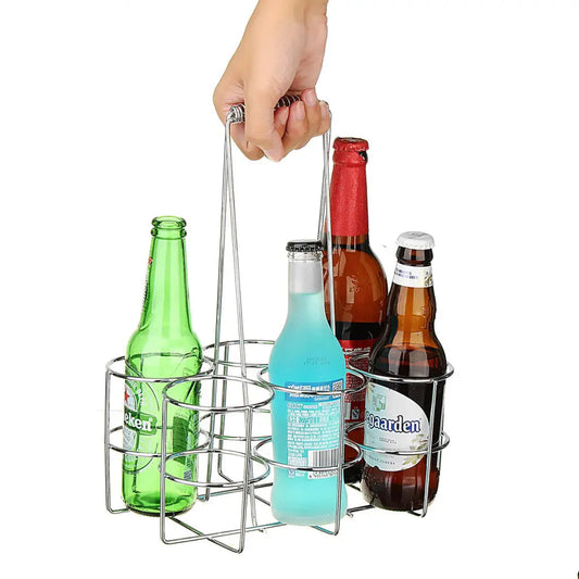 Metal Wine Storage Rack - 6 Bottles Holder For