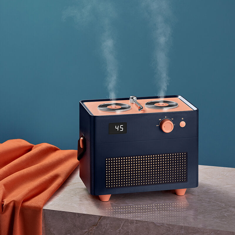 Mini Record Player Dual Spray Humidifier Usb Charging
