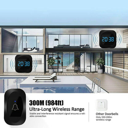 Ml 195 Wireless Doorbell Smart Household Doorbell With Time