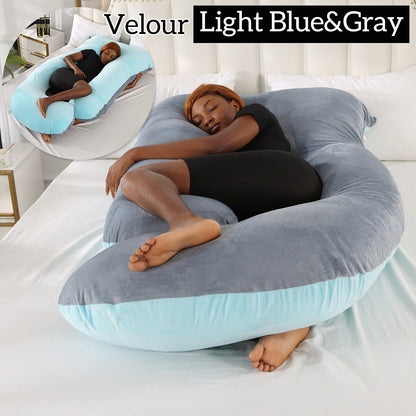 Mom j Shape Pillow Breathable Double Zipper Design Washable