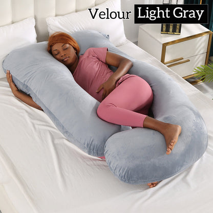 Mom j Shape Pillow Breathable Double Zipper Design Washable