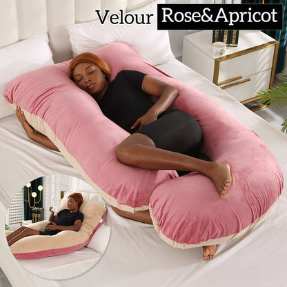 Mom j Shape Pillow Breathable Double Zipper Design Washable
