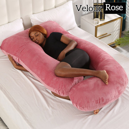 Mom j Shape Pillow Breathable Double Zipper Design Washable