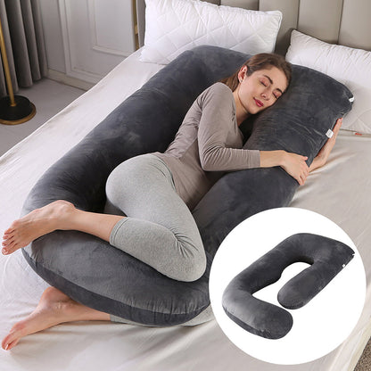 Mom j Shape Pillow Breathable Double Zipper Design Washable