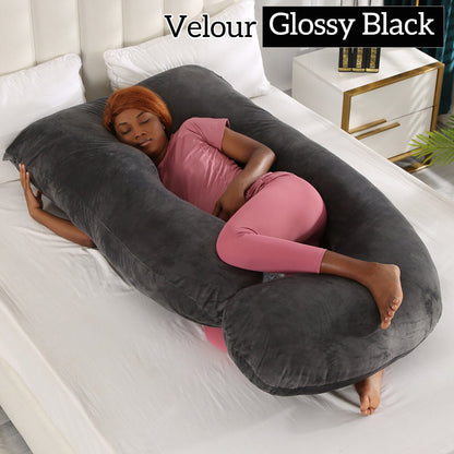 Mom j Shape Pillow Breathable Double Zipper Design Washable