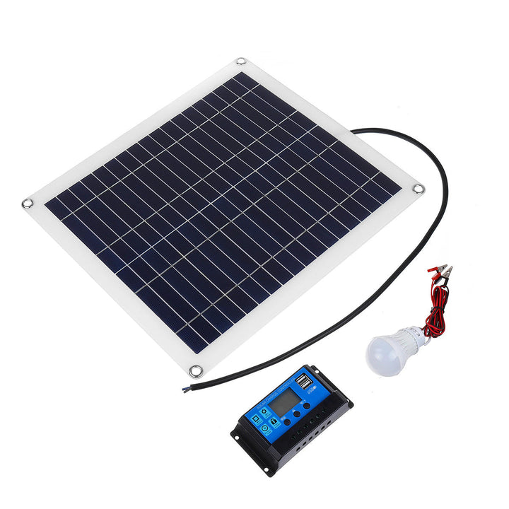 Monocrystalline Solar Panel Powered Kit 2pcs 5w Bulb