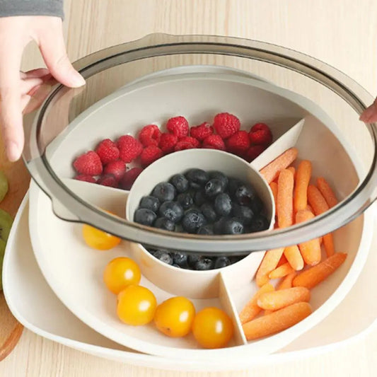 Multi-layered Fruit Plate Dessert Snack Dish