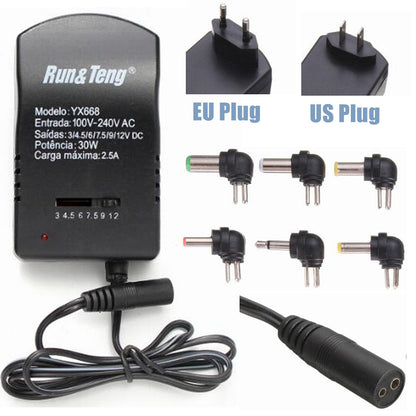 Multi Voltage Power Adapter 2500ma 3v 4.5v 6v 9v 12v Dc