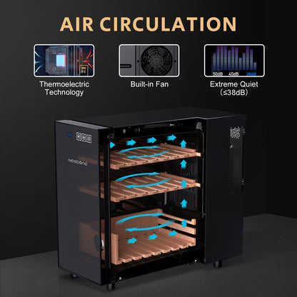 Needone Electronic Cooler Humidor,150 Capacity With Spanish