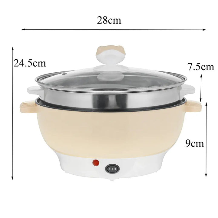 Non-stick Electric Hot Pot Rice Cooker - Steaming & Frying