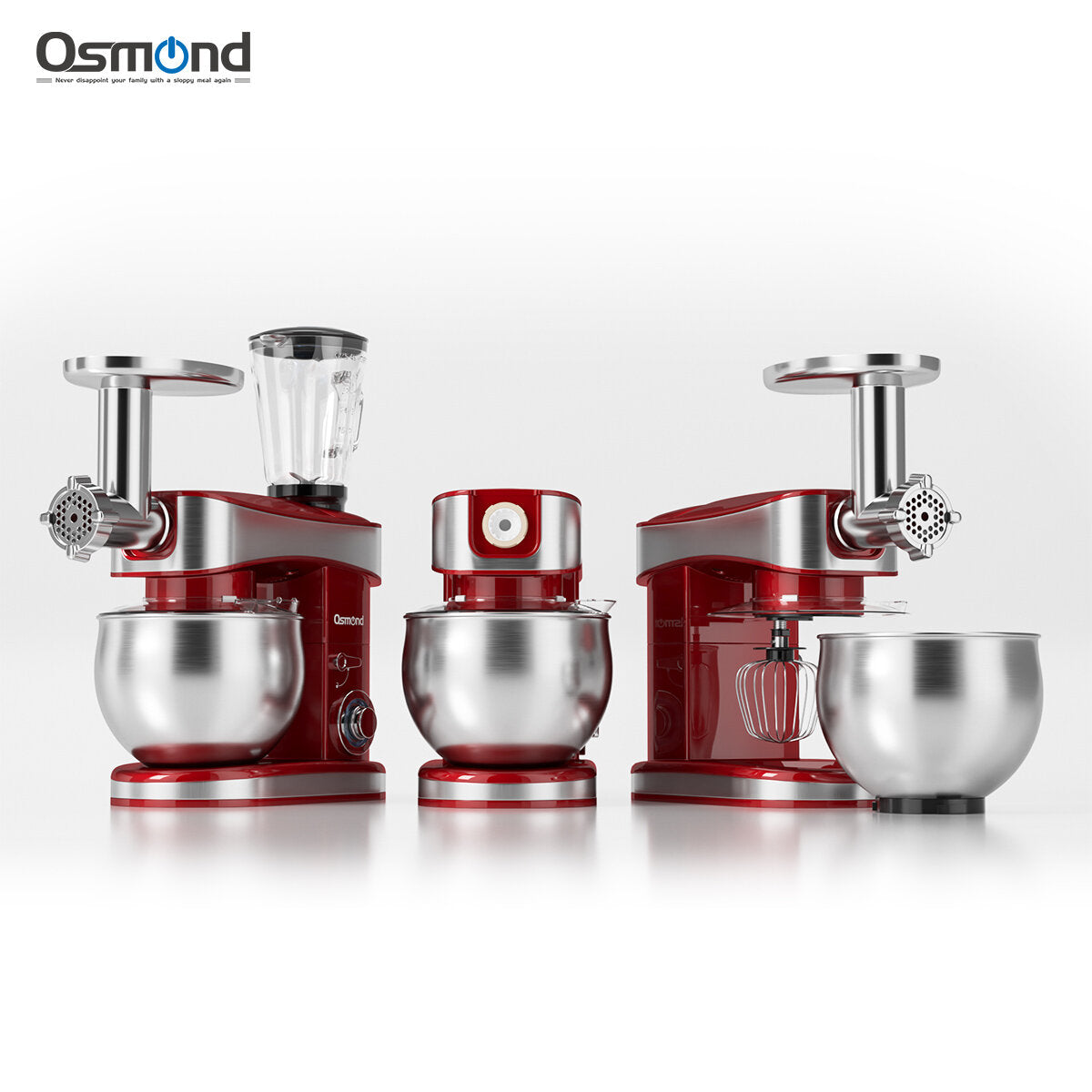 Osmond Sc-213c 1200w 6.5l 3-in-1 Kitchen Food Stand Mixer
