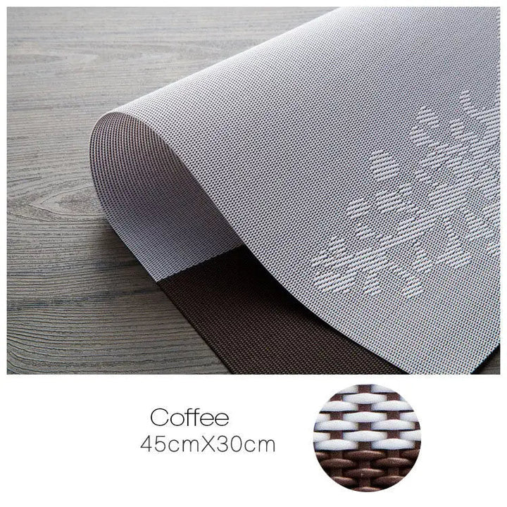 Placemat Pvc Dining Table Mat Coasters Waterproof Pad