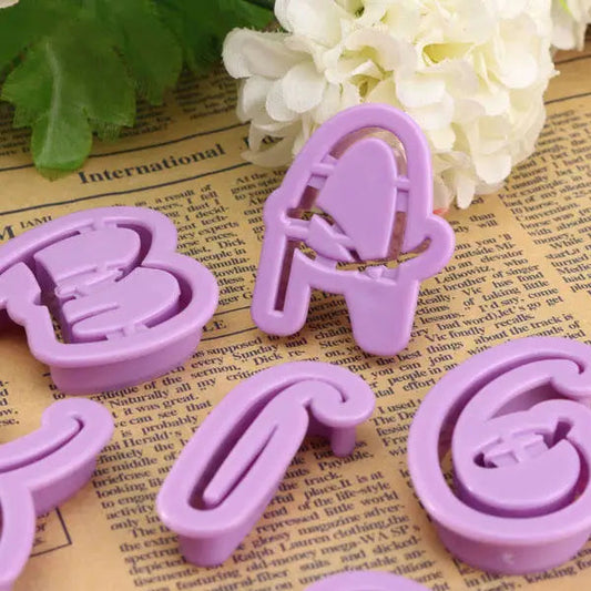 Plastic Alphabet Cookie Cutter - Letter Fondant Mold