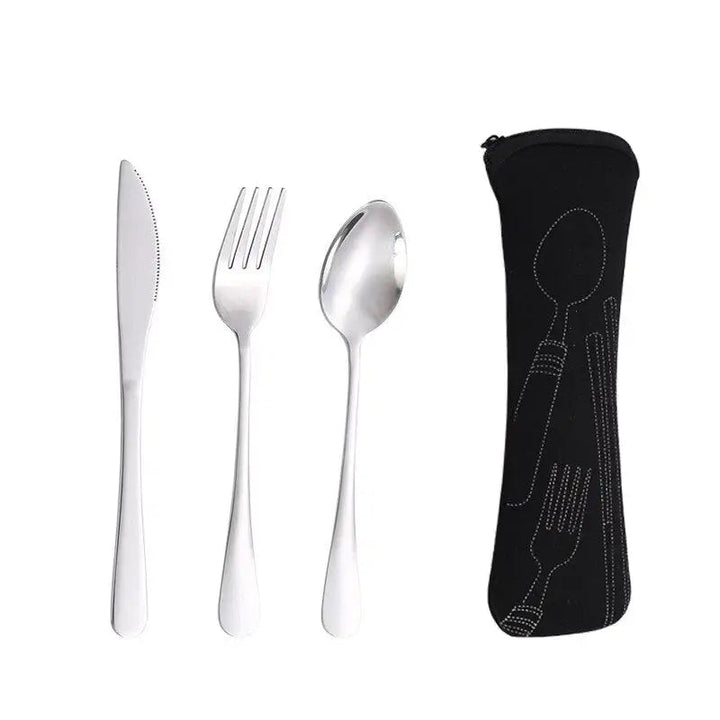 Portable Cutlery Set - Spoon Fork Steak Knife For Travel