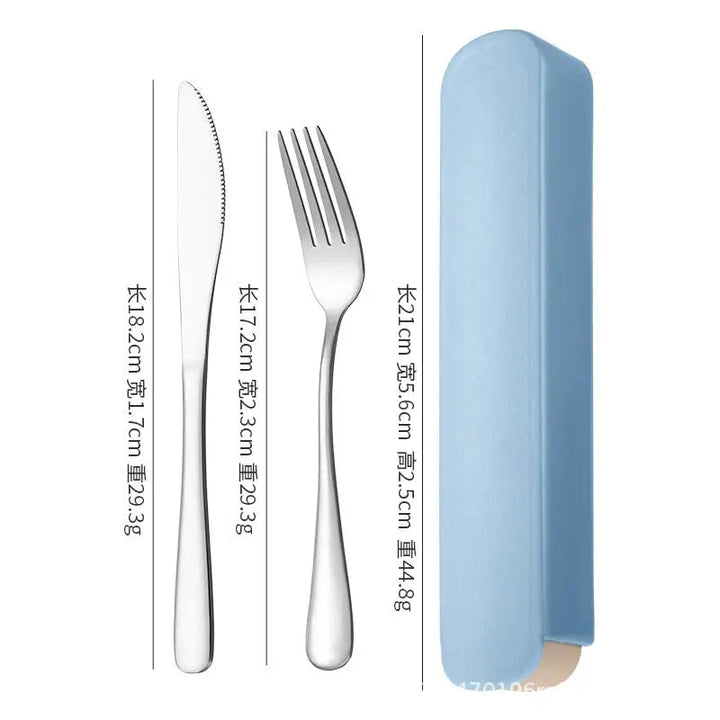 Portable Cutlery Set + Storage Box Chopstick Fork