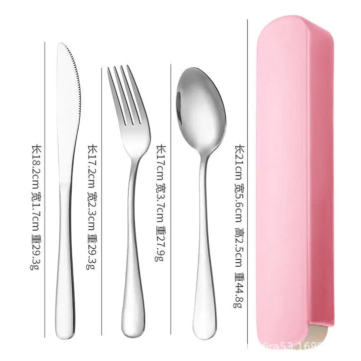Portable Cutlery Set + Storage Box Chopstick Fork