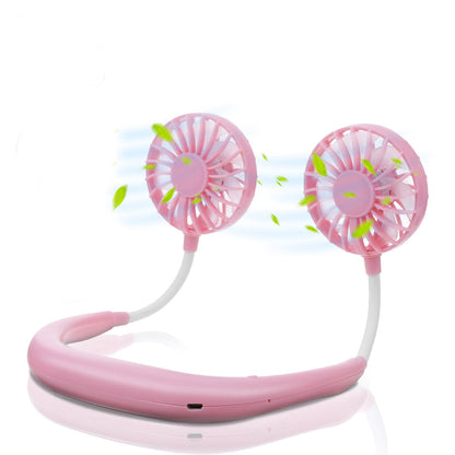 Portable Mini Fan Neckband Lazy Neck Hanging Style Cooling
