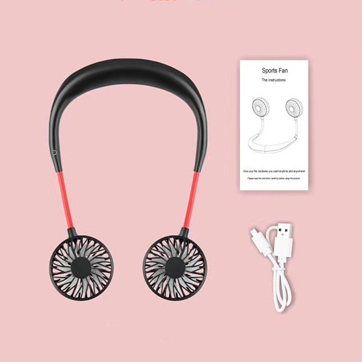 Portable Neck Hanging Fan Usb Rechargeable Neckband Sport