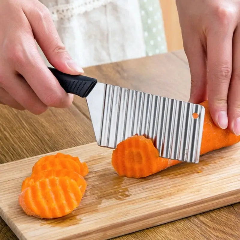 Potato Chip Slicer Crinkle Wavy Knife