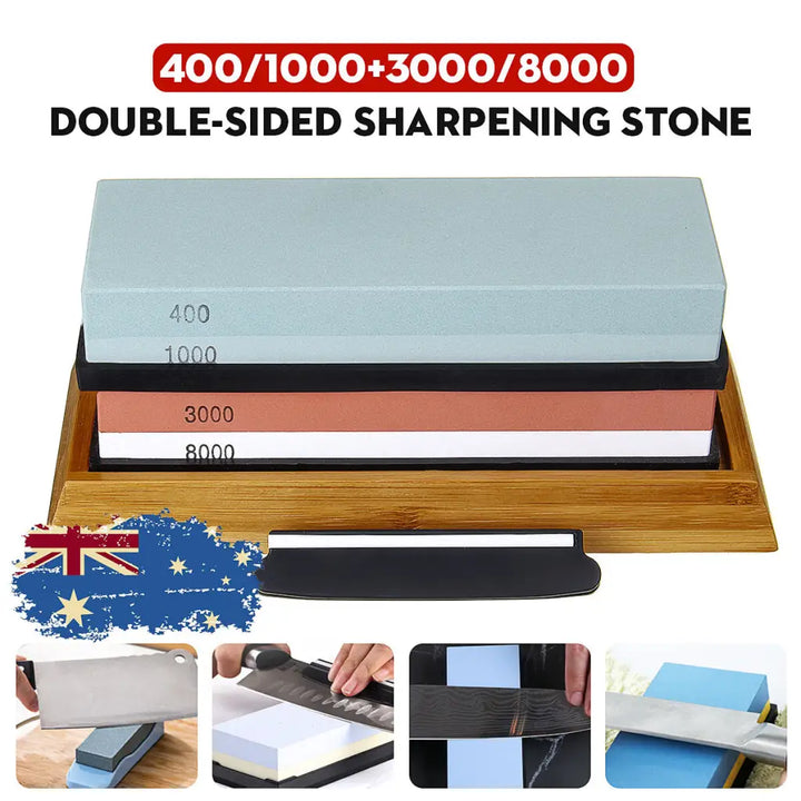 Grit Premium Whetstone Cut Sharpening Stone Sharpen Stone 400/1000+3000/8000 / 400/1000