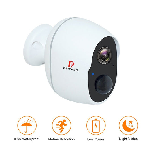 Pripaso 1080p Wireless Battery Powered Ip Cctv Camera