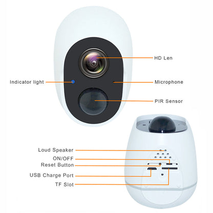 Pripaso 1080p Wireless Battery Powered Ip Cctv Camera