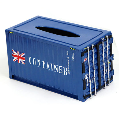 Rectangular Metal Tissue Box Shipping Container Shaped Paper