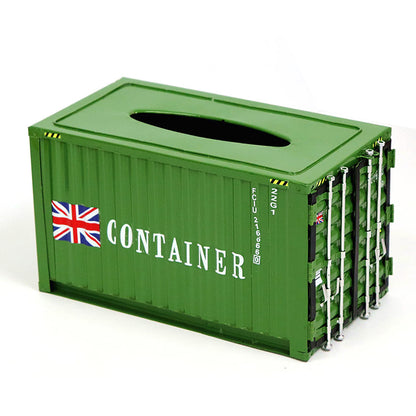 Rectangular Metal Tissue Box Shipping Container Shaped Paper