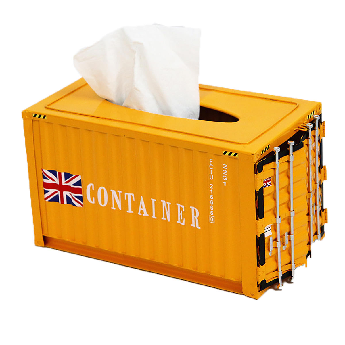 Rectangular Metal Tissue Box Shipping Container Shaped Paper
