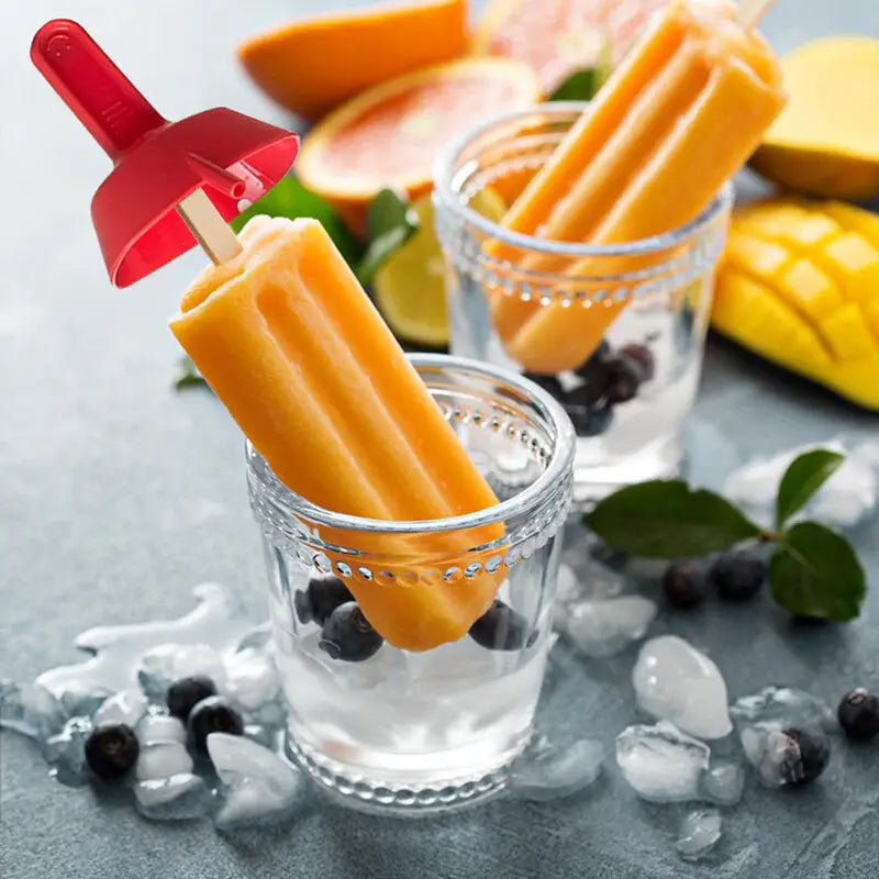 Reusable Ice Cream Popsicle Holder Mess Free With Straw