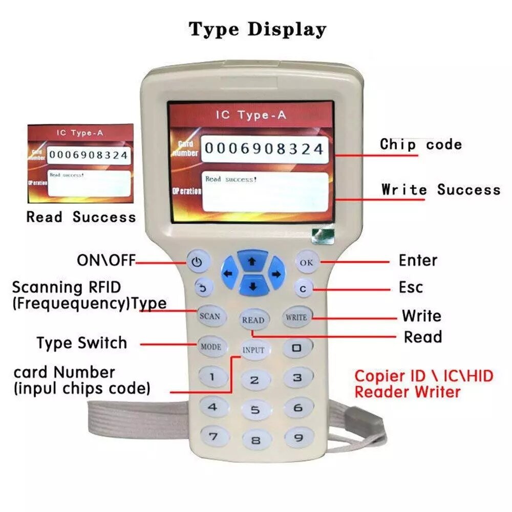 Rfid Nfc Card Copier Reader Writer Duplicator English 10