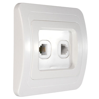 Rj11 Electric Wall Station Socket Telephone Phone Dual