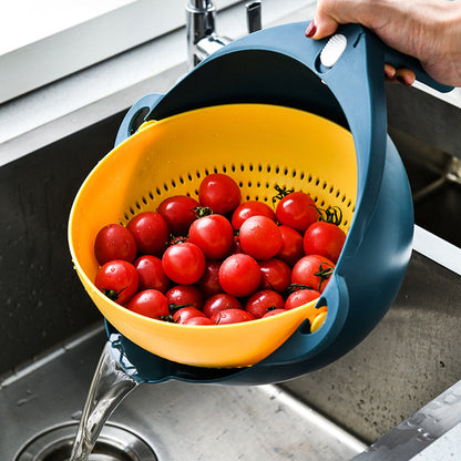 Rotate Vegetable Cutter Peeler Slicer With Drain Basket For