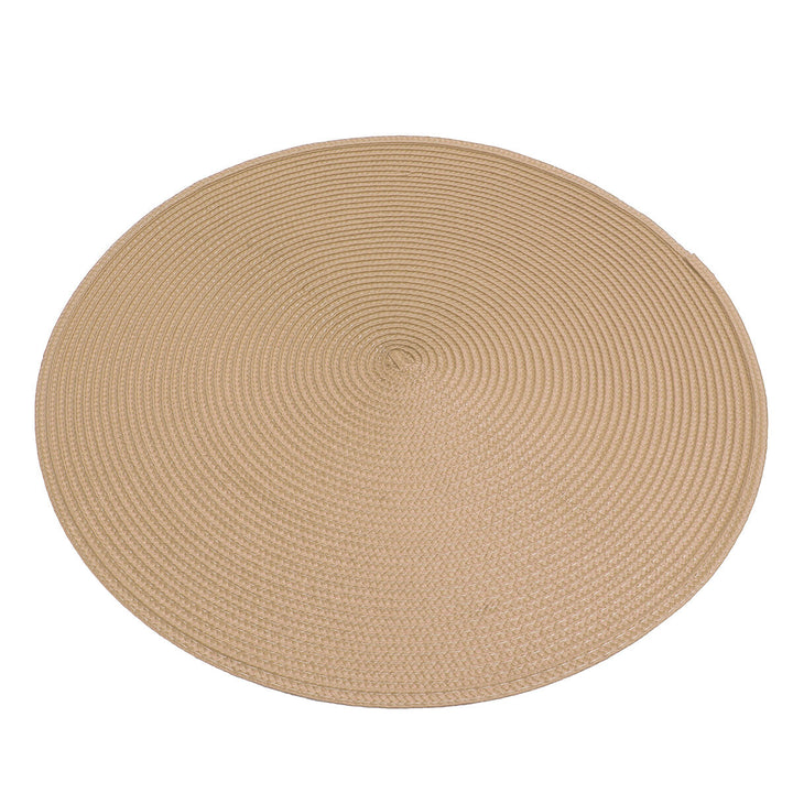 Round Jacquard Woven Non Slip Placemats Kitchen Dining Table