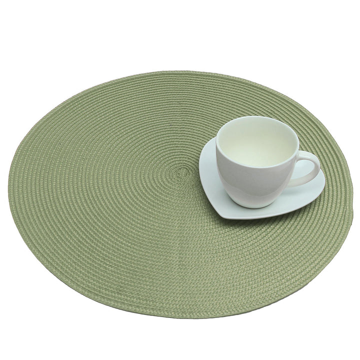 Round Jacquard Woven Non Slip Placemats Kitchen Dining Table